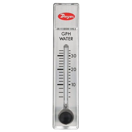 Dwyer Instruments Flowmeter, range 4-34 GPH water. RMA-44-SSV